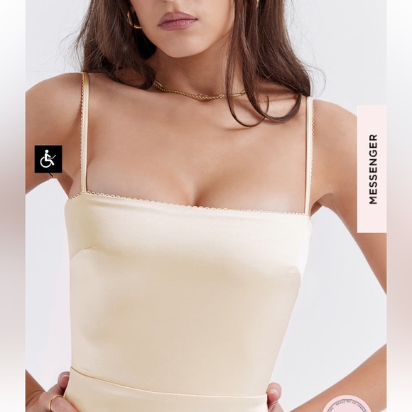 NWT HOUSE OF CB COSTANZA VINTAGE CREAM MAXI DRESS - Picture 4 of 8